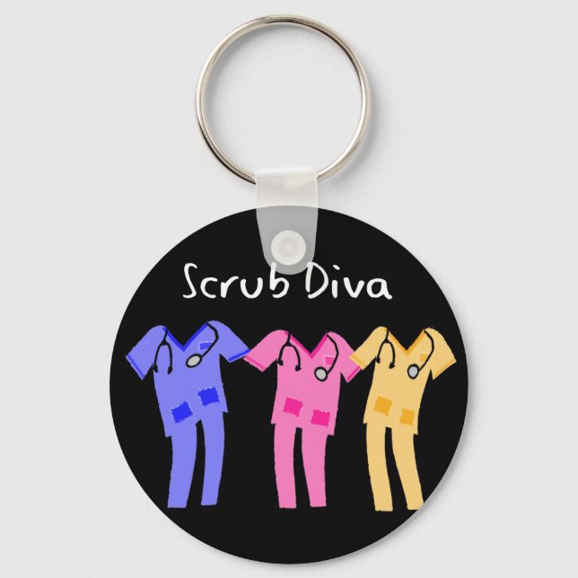 Hospital Scrubs Wearer Gifts Key Ring (Front)