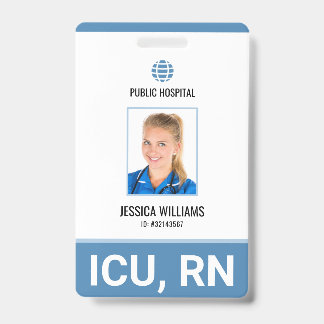 Hospital Staff Registered Nurse ID Badge