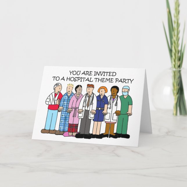 Hospital Theme Party Invitation (Front)