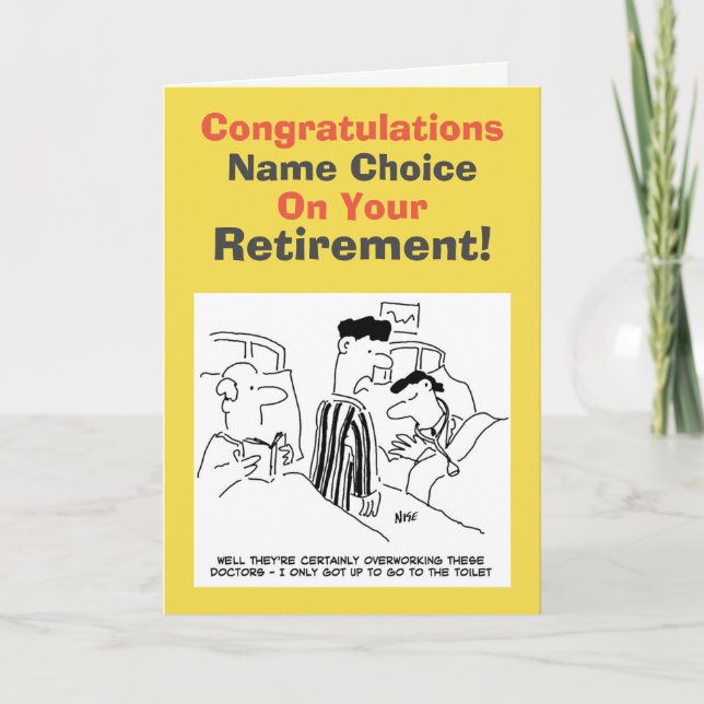 Hospital Worker Retirement Card (Front)