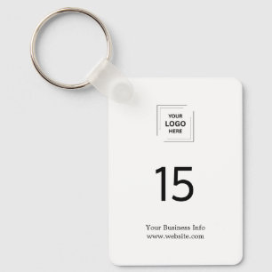 Hospitality Branding   Room Number Logo Modern  Key Ring