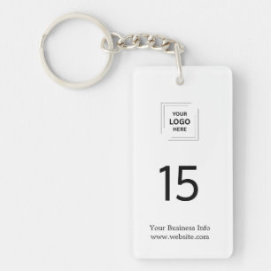 Hospitality Branding   Room Number Logo Modern  Key Ring