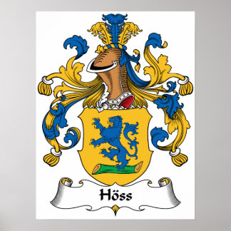 Hoss Family Crest Poster
