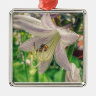 Hosta and bee metal tree decoration