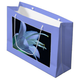 Hosta Flower, Elegant Solo Portrait Photograph Large Gift Bag