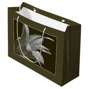 Hosta Flower Vintage, Elegant Floral Photography Large Gift Bag