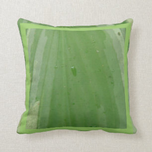hosta leaf, almost solid green pillow