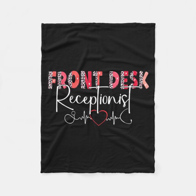 Hostal Receptionist Office Valentine Nursing Tee W Fleece Blanket (Front)