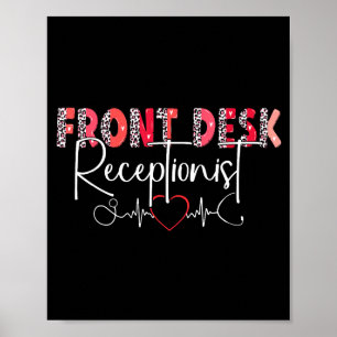 Hostal Receptionist Office Valentine Nursing Tee W Poster