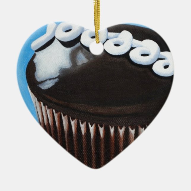 Hostess cupcake ceramic tree decoration (Front)