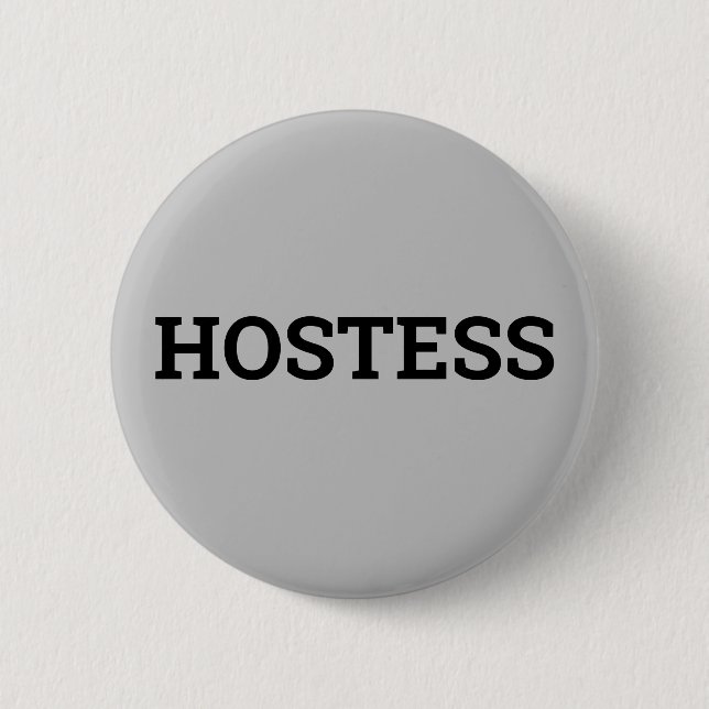 Hostess Minimalist Bridal shower Gifts Weddings Bu 6 Cm Round Badge (Front)