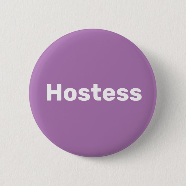 Hostess Minimalist Bridal shower Party Weddings 6 Cm Round Badge (Front)