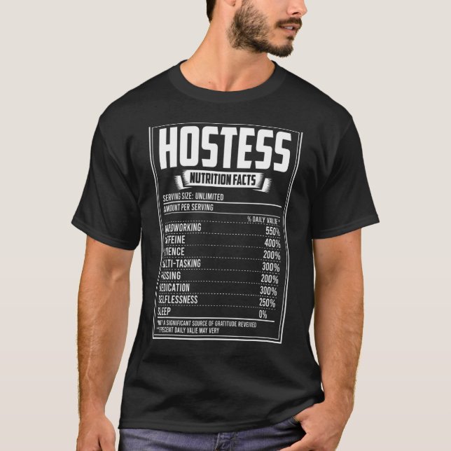 Hostess Nutrition Facts T-Shirt (Front)