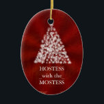 Hostess with the Mostess Christmas Chalkboard Ceramic Tree Decoration<br><div class="desc">personalise on the back with the your family's name... </div>