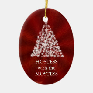 Hostess with the Mostess Christmas Chalkboard Ceramic Tree Decoration