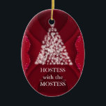 Hostess with the Mostess Christmas Chalkboard Ceramic Tree Decoration<br><div class="desc">personalise on the back with the your family's name... </div>