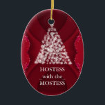 Hostess with the Mostess Christmas Chalkboard Ceramic Tree Decoration<br><div class="desc">personalise on the back with the your family's name... </div>