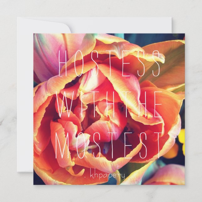 Hostess with the Mostest! Thank You Card (Front)