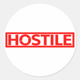 Hostile Stamp Classic Round Sticker