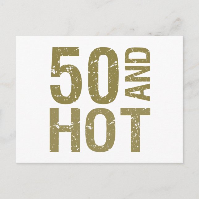 Hot 50th Birthday Postcard (Front)