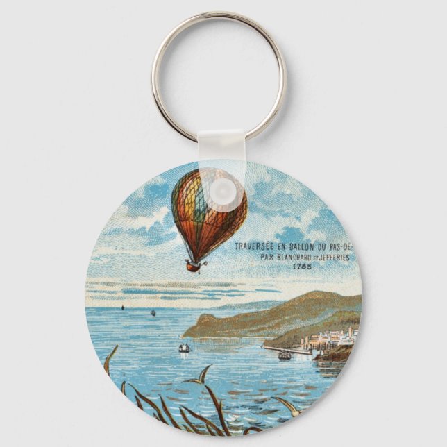 Hot Air Ballon Artwork Key Ring (Front)