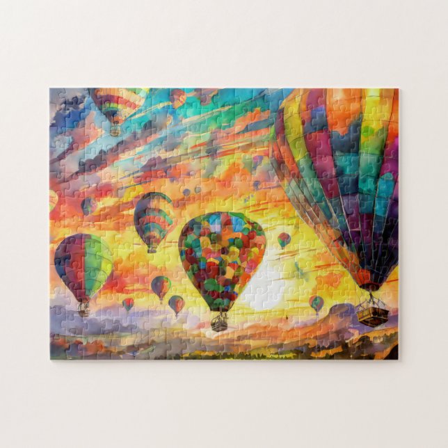 Hot Air Balloon 1 Photo Puzzles Internet Jigsaw  (Horizontal)