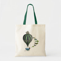 Hot Air Balloon and Birds