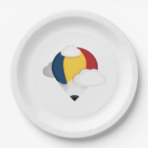 Hot Air Balloon and Pencil Paper Plate