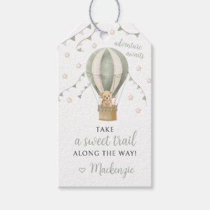 Hot Air Balloon Baby Boy Shower Take a Sweet Trail Gift Tags