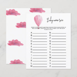 Hot air balloon - Baby name race game