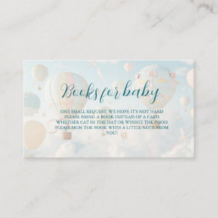 Hot air balloon Baby shower Enclosure Card