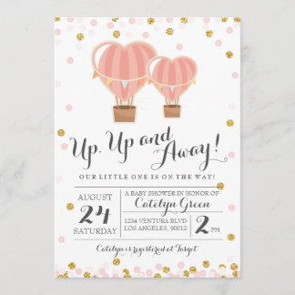 Hot Air Balloon Baby Shower Invitation