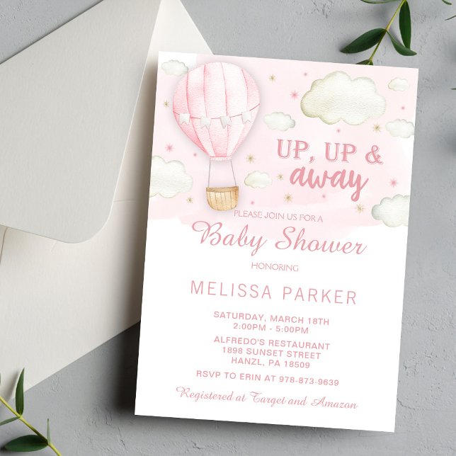 Hot Air Balloon Baby Shower Invitation (Creator Uploaded)