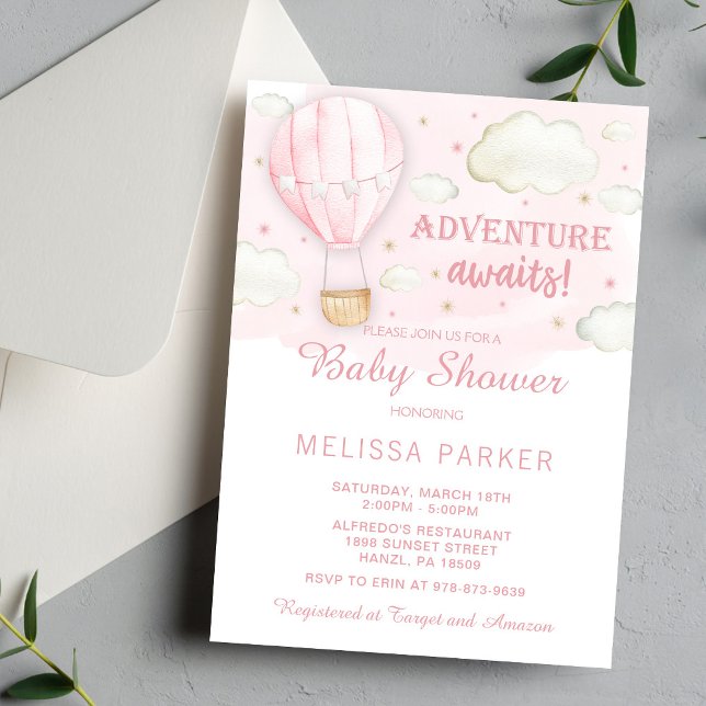 Hot Air Balloon Baby Shower Invitation (Creator Uploaded)