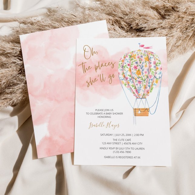 Hot Air Balloon Baby Shower  Invitation (Creator Uploaded)