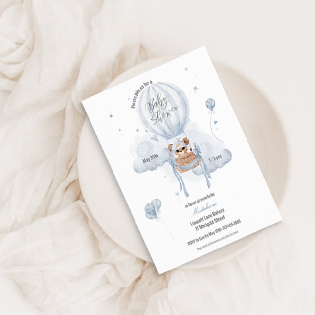 Hot Air Balloon Baby Shower Invitation (Creator Uploaded)