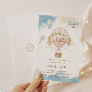 Hot Air Balloon Baby Shower Invitation