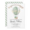 Hot air balloon baby shower invitation