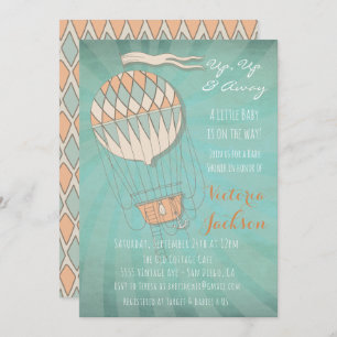 Hot air balloon Baby Shower Invitation