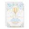 Hot Air Balloon Baby Shower Pastel Blue Floral
