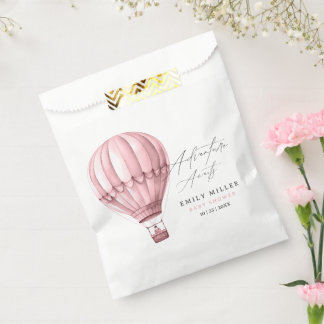 Hot Air Balloon Baby Shower Pink Girl Adventure Favour Bags
