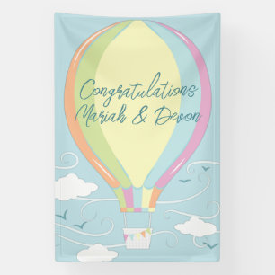 Hot Air Balloon Baby Shower Vintage Banner