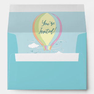 Hot Air Balloon Baby Shower Vintage Envelope