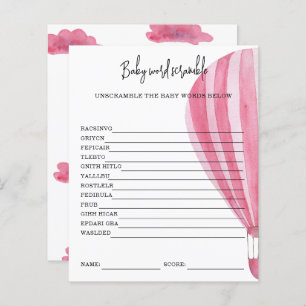 Hot air balloon - Baby Word Scramble