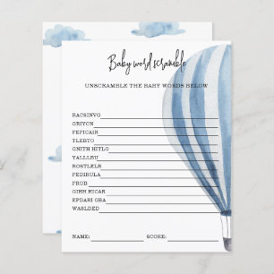 Hot air balloon - Baby Word Scramble