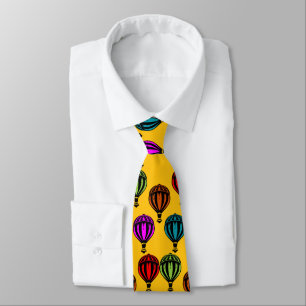 Hot Air Balloon Ballooning Patterned Tie