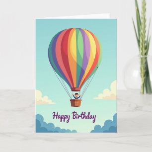 Hot Air Balloon Birthday Card