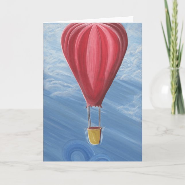 Hot Air Balloon Blank Card (Front)