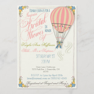 Hot Air Balloon Bridal Shower Invitation. Invitation