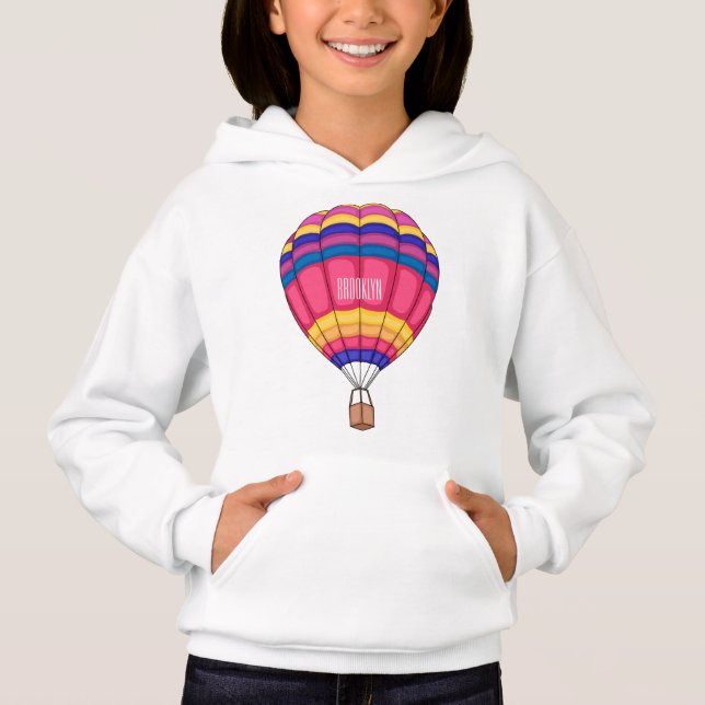 Hot air balloon cartoon illustration  (Front)